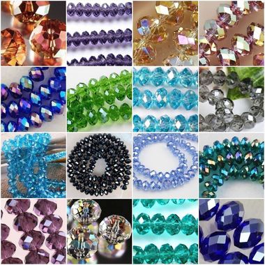 Gifts 4 All - 30pc Glass Crystal Beads - Your Choice of Color