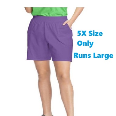 Gifts 4 All - Runs Large Plus size Woman Short in Purple Color Size 32W (5X)
