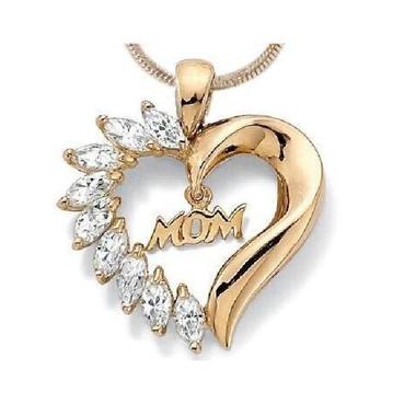 Gifts 4 All, This beautiful necklace is having about 26*27MM Crystal Heart pendant and Luxury Snake Chain. Middle of crystal heart pendant there is a charm with the word mom. Mom charm size is 20mm. Great gift for a wonderful Mom.
Available in Golden or Silver tone