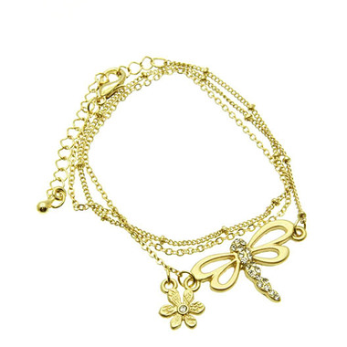 Gifts 4 All Beautiful Dragonfly Bracelet Silver or Golden