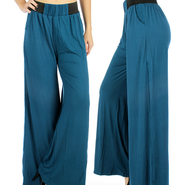 Gifts 4 All, Very trendy, palazzo pants. Choose from different colors or prints as shown in pics.
Fabric content: 95% Polyester, 5% Spendex
Size: One Size ( Waist: 26" and Length: 40") 