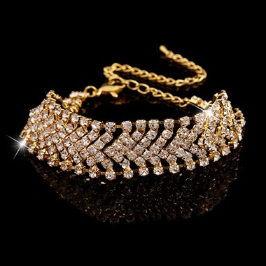 Gifts 4 All - Dazzling Silvertone Crystal Bracelet