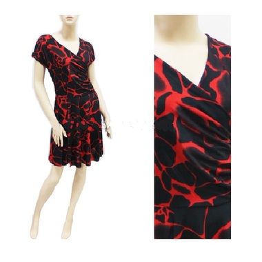 Gifts 4 All - Surplice Dress with Giraffe Print Your Choice of Color and Size