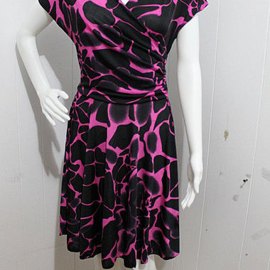 Gifts 4 All - Surplice Dress with Giraffe Print Your Choice of Color and Size