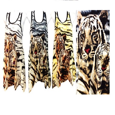 Gifts 4 All - Studded Tiger Print Tank Top 