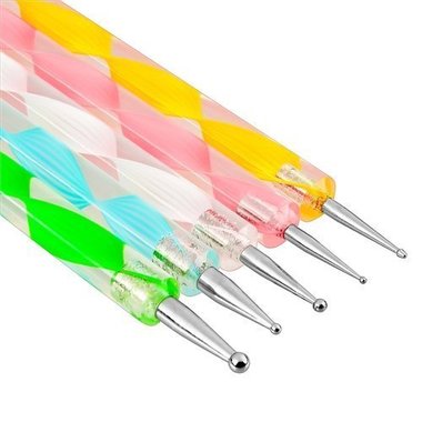 Gifts 4 All Nail Art 2 Way Marbleizing Dotting Pen 5pc (5x2)