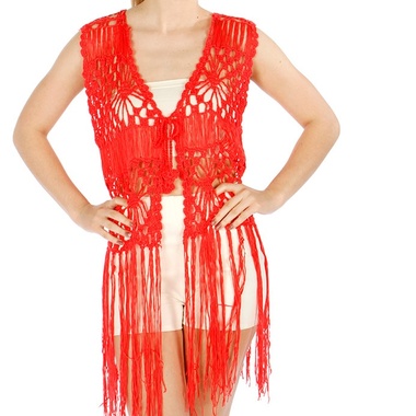 Gifts 4 All - Crochet Fringed top Your Choice of color
