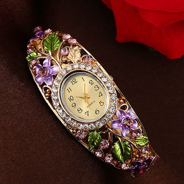 Gifts 4 All - Women Watch Bracelet Floral 