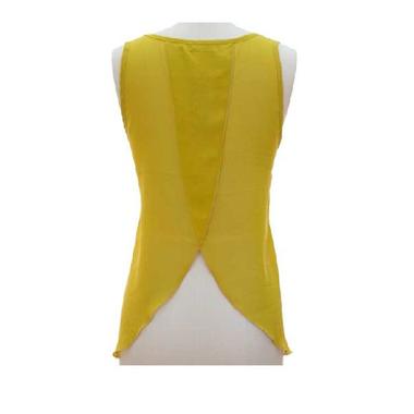 Gifts 4 All, A ruffled chiffon top. The back features a vented hem. Trapeze hem. Relaxed fit. Scoop neckline. Sheer. Woven. Lightweight.
Fabric: Chiffon
Content: 100% Polyester
Available colors: Red, Purple, Royal Blue, Taupe or Yellow
