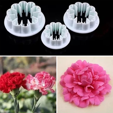 Gifts 4 All - 3pc Cake Pastry Tool - Carnation Flower