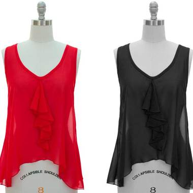Gifts 4 All - Your Choice of Ruffle chiffon Top - Runs Large