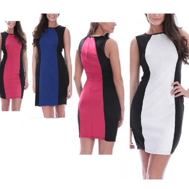 Gifts 4 All - Colorblock Tunic Dress -Your Choice of Color and Size 