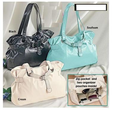 Gifts 4 All Ladies Satchel Bag Black or Cream