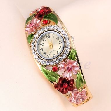 Gifts 4 All - Women Watch Bracelet Floral 