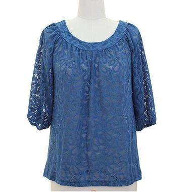 Gifts 4 All - Round Neck Lace Top Your Choice of Color