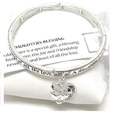 Gifts 4 All - Daughter Blessing Bracelet with charm