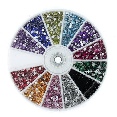 Gifts 4 All - Crystal 1200 Piece 12 Color Nail Art 