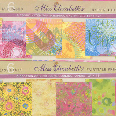 Gifts 4 All 12x12" Scrapbooking Papers Miss Elizabeth 6 Sheets