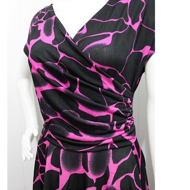 Gifts 4 All - Surplice Dress with Giraffe Print Your Choice of Color and Size