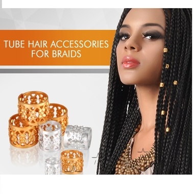 Gifts 4 All - 10pc Hair Bead in gold or Silver color