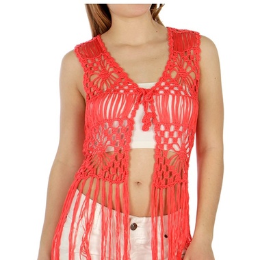 Gifts 4 All - Crochet Fringed top Your Choice of color