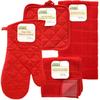 Gifts 4 All - 6pc Kitchen Linen Set choose from Red or Black