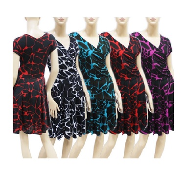 Gifts 4 All - Surplice Dress with Giraffe Print Your Choice of Color and Size