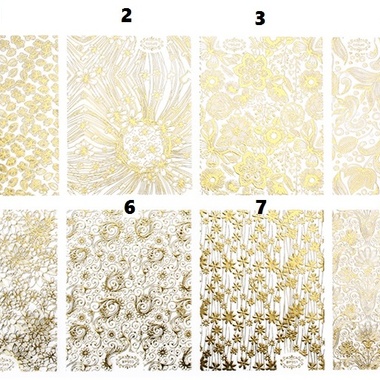 Gifts 4 All 1 Sheet Nail Sticker golden or Silver